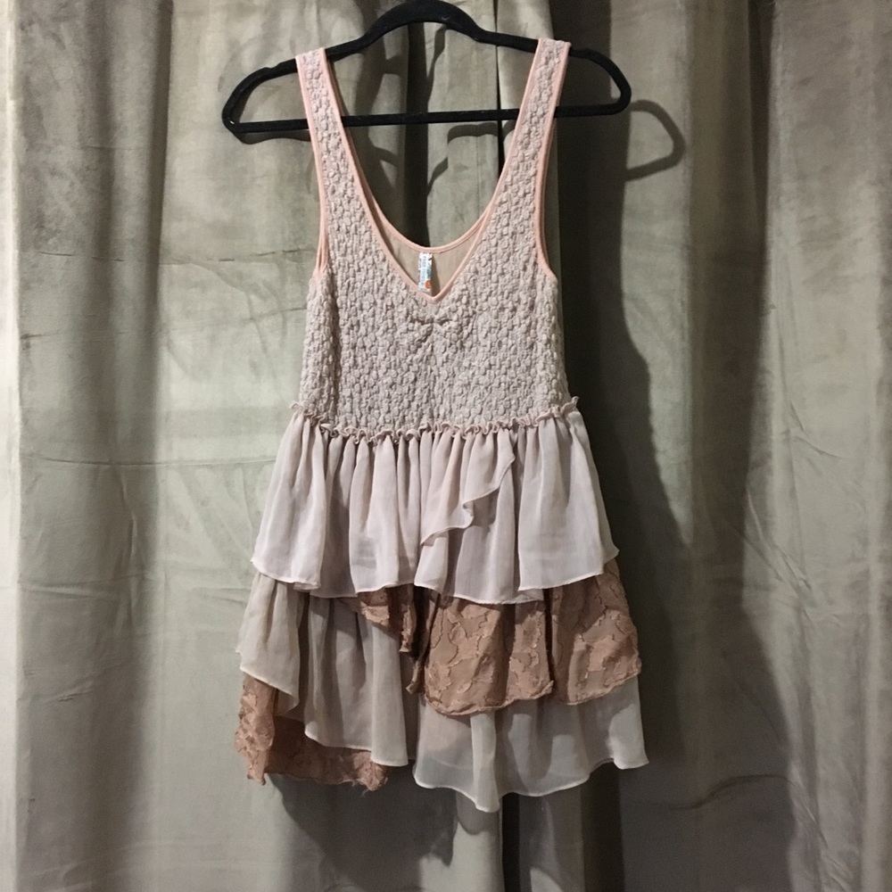 ‼️Final Price‼️Freepeople Ruffled Mini  DressTunic